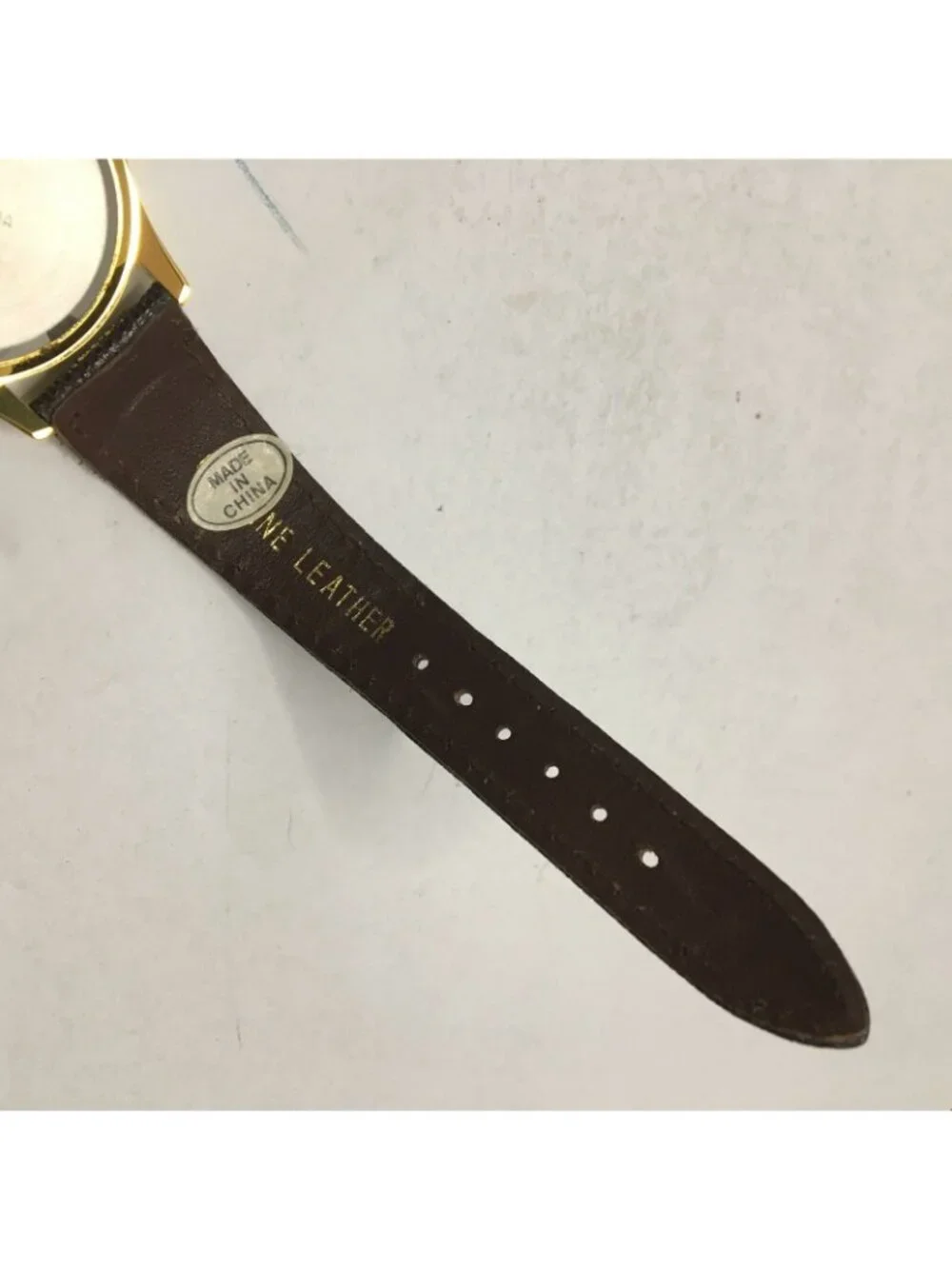 Mug Rootbeer Promotional Watch Gold Tone Leather Band